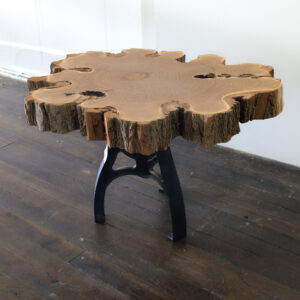 Tree Stump Table on Cast Aluminum Legs