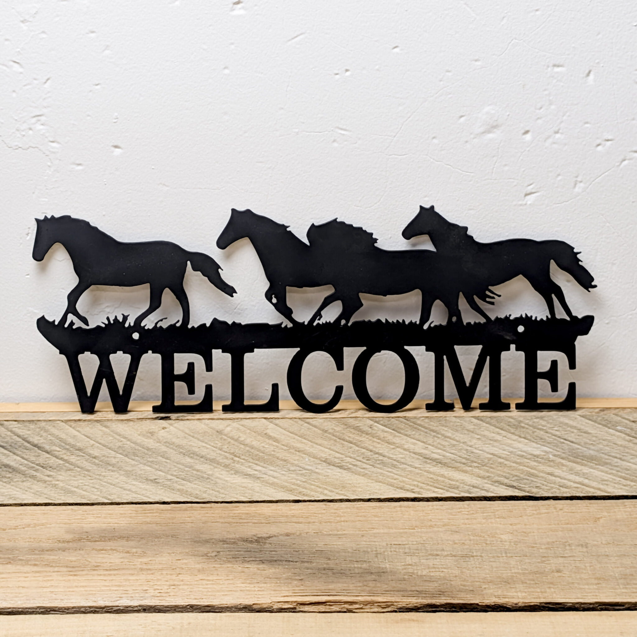 Metal Running Horses
